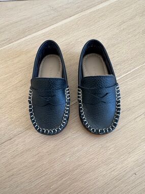 Elephantito Navy Blue Lakke Leather Driver Loafers Size 7